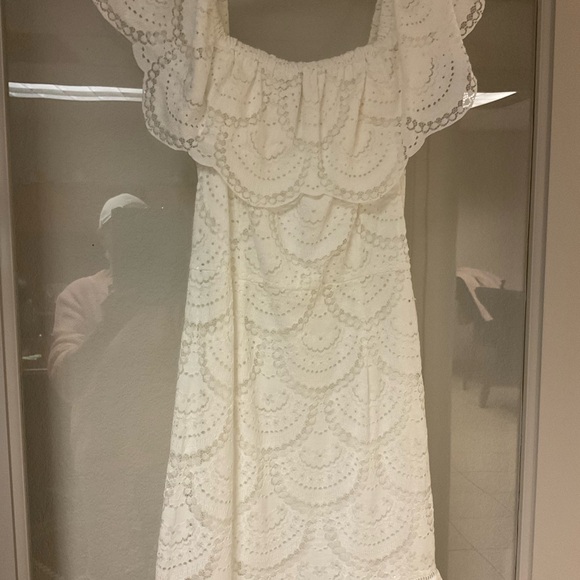 GIANNI BINNI WHITE LONG DRESS SIZE MEDIUM - Picture 4 of 6